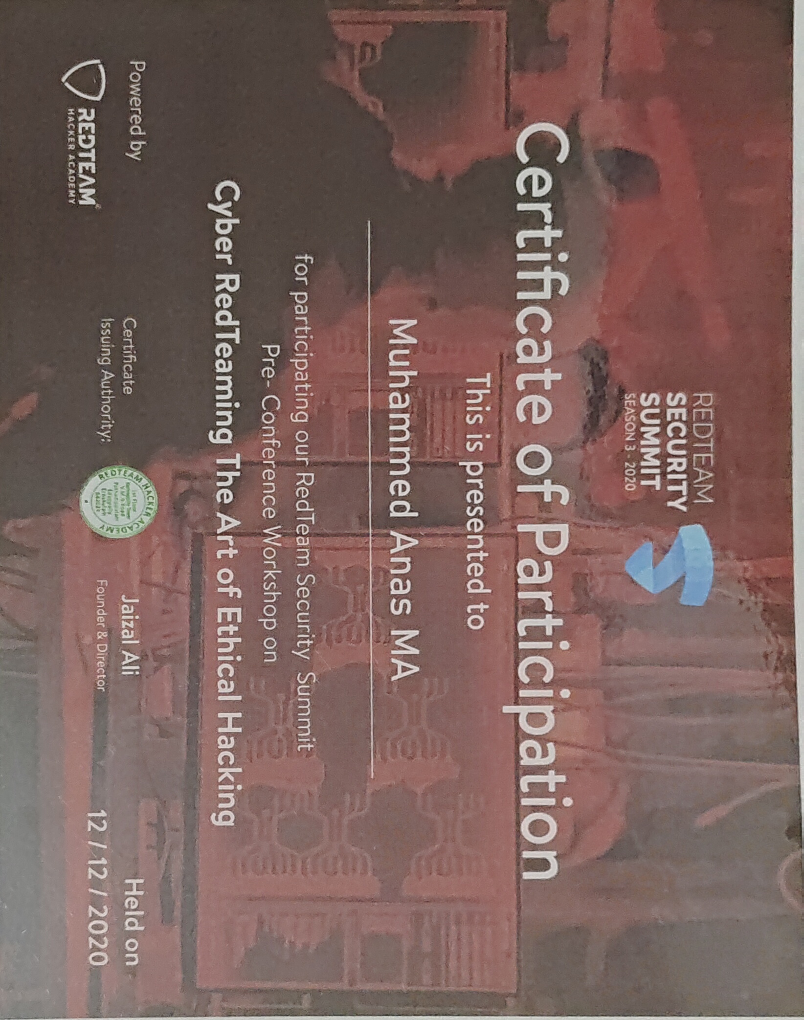 Cyber RedTeaming Certificate