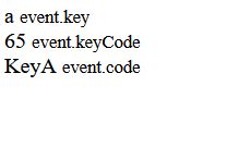 Event KeyCodes 2