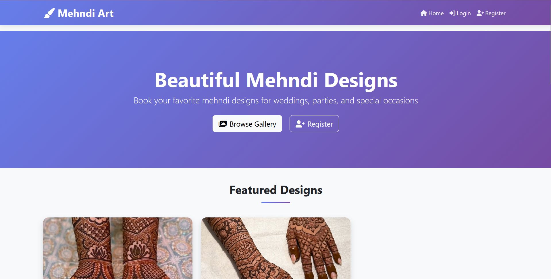 Mehndi Booking App 1