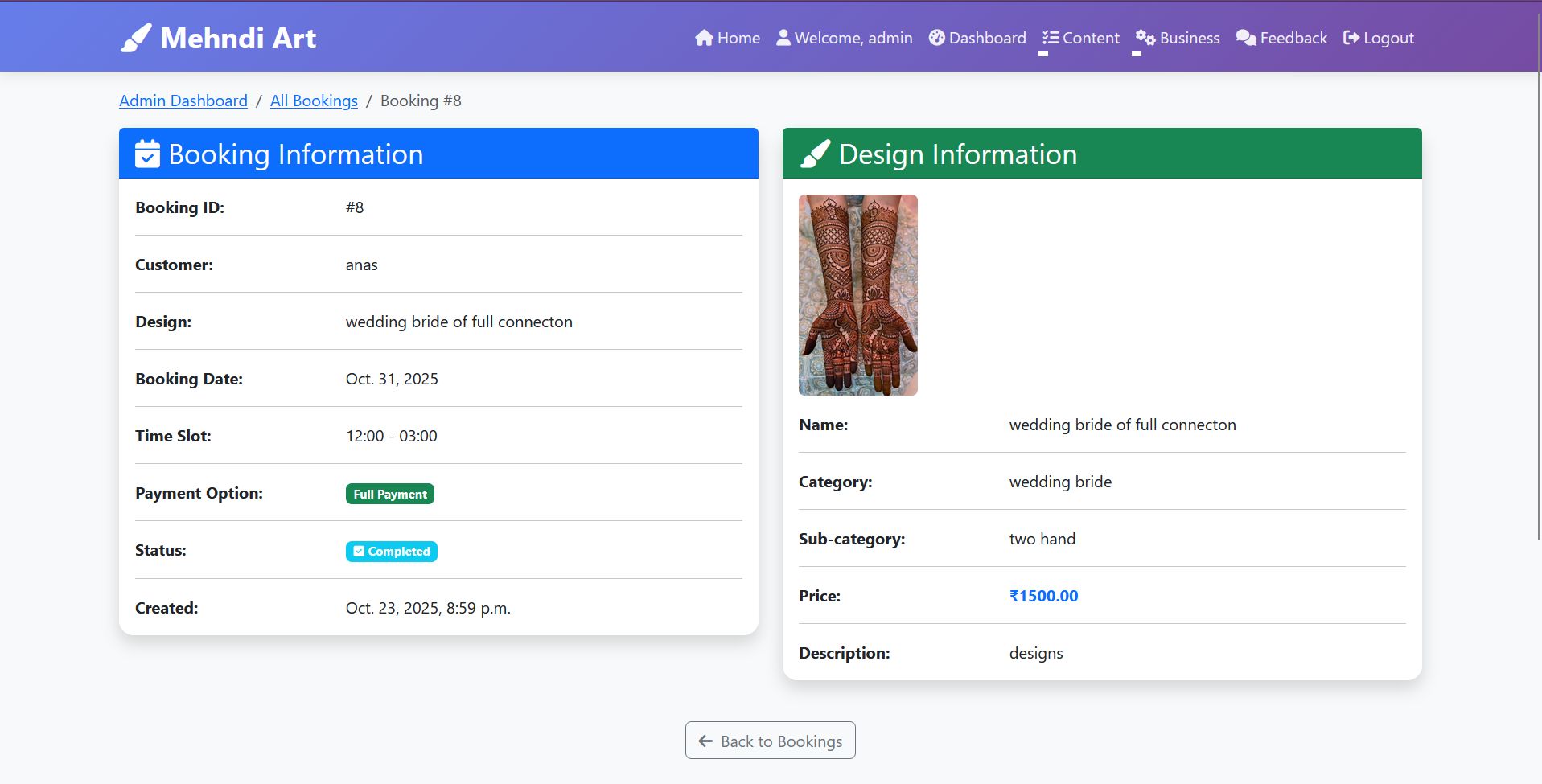Mehndi Booking App 4