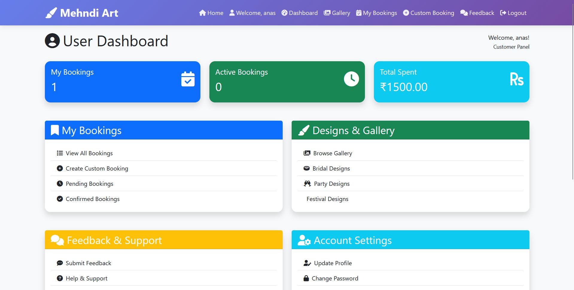 Mehndi Booking App 1