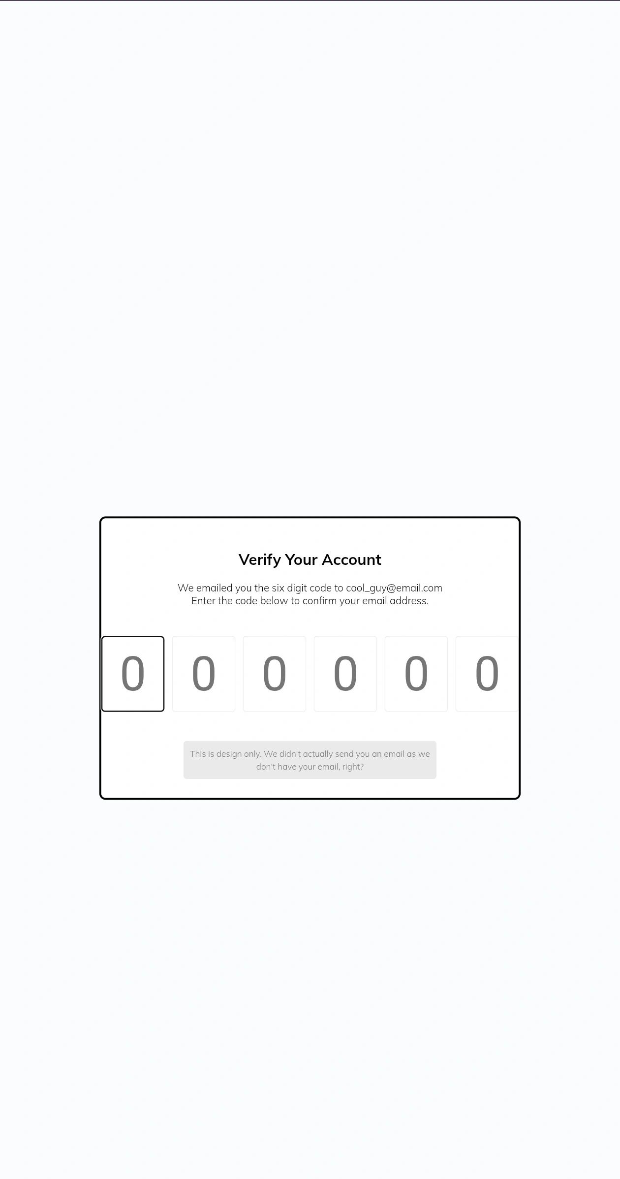 Verify Account UI 1